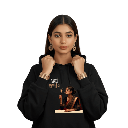 Sati Savitri—Mythic Indian Goddess Illustration Hoodie