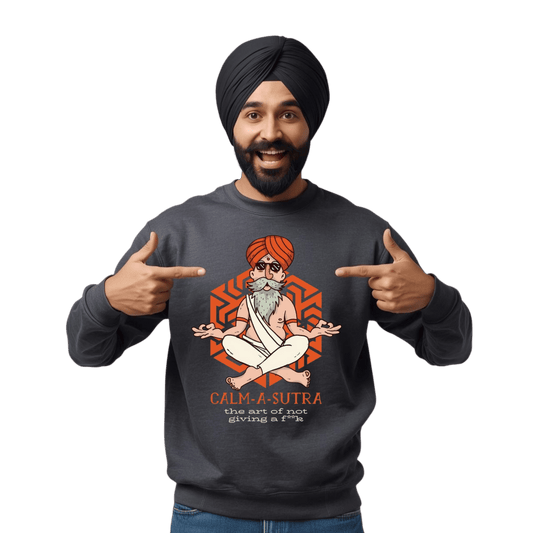 Calm & Sutra funny Yoga Graphic Sweatshirt